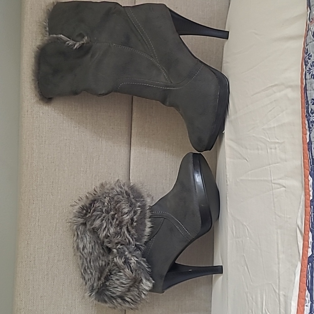 Womens RCK Bella Greta-13 Mid-Calf Pull On Heel Boots